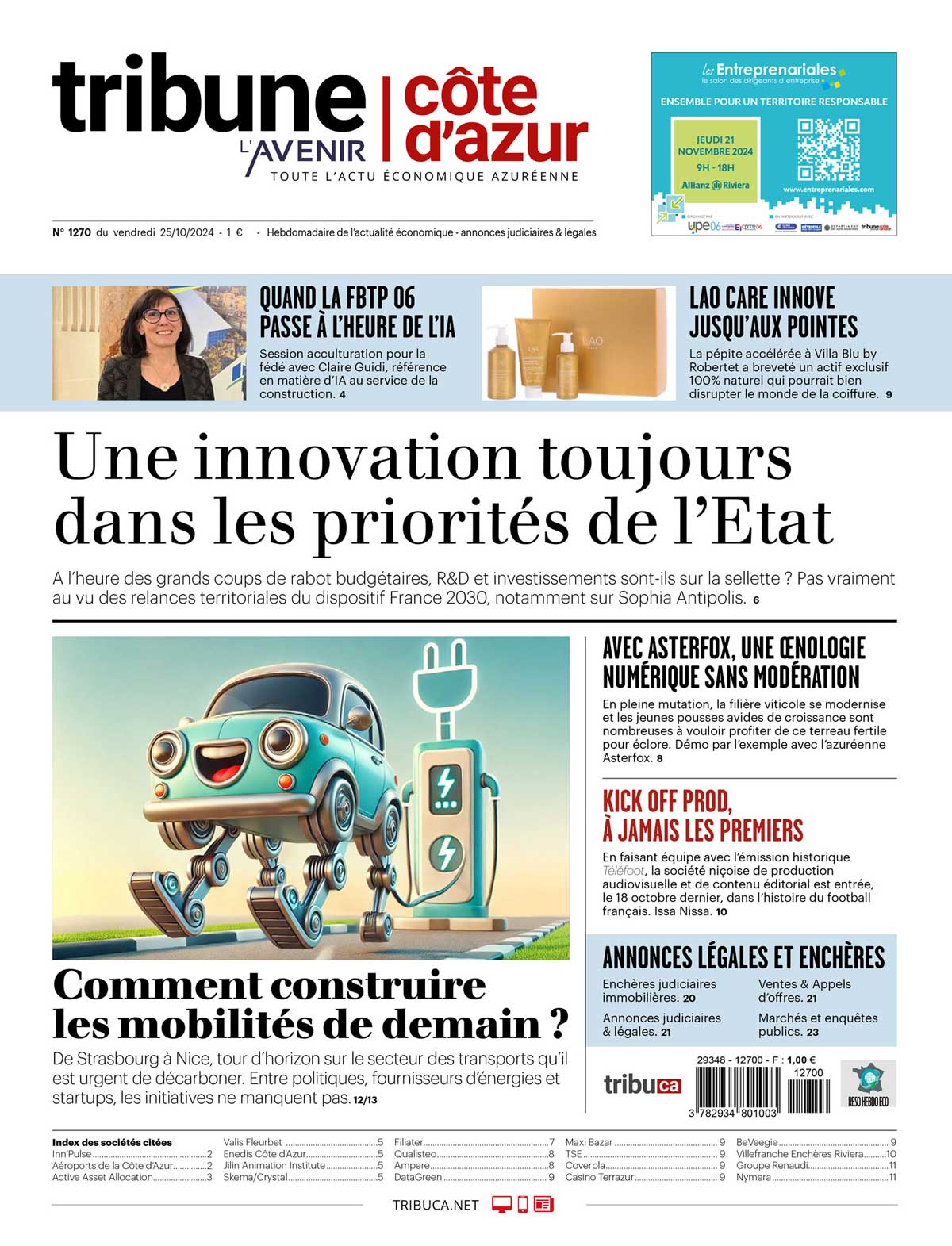 Article Tribune Côte d'Azur - Nymera (page 1)